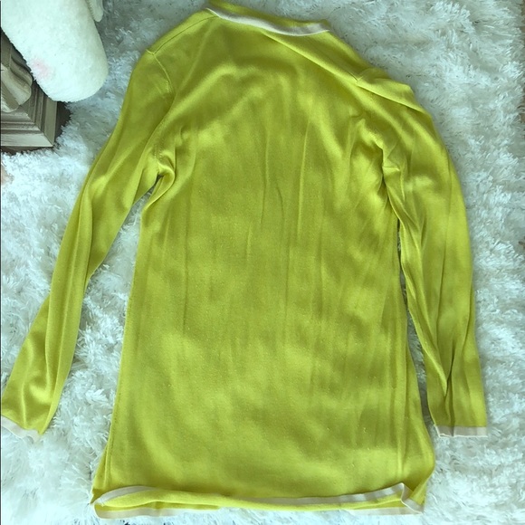 Magaschoni sz sm silk/cashmer green/yellow sweater - Picture 3 of 4